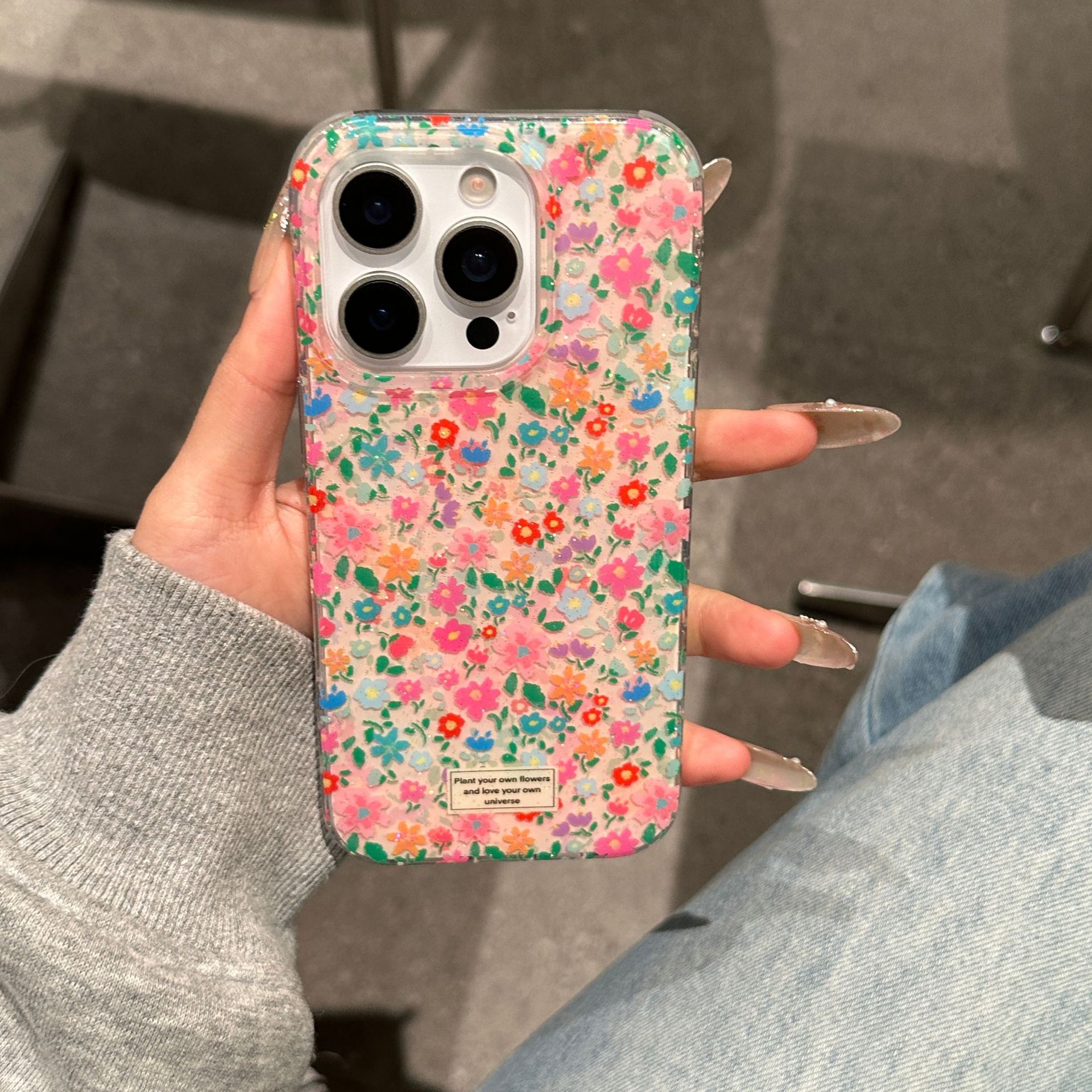 Pantalla completa pintura al óleo flores rosas para iPhone15/16 funda para teléfono móvil 14Pro cadena 16ProMax chica 13