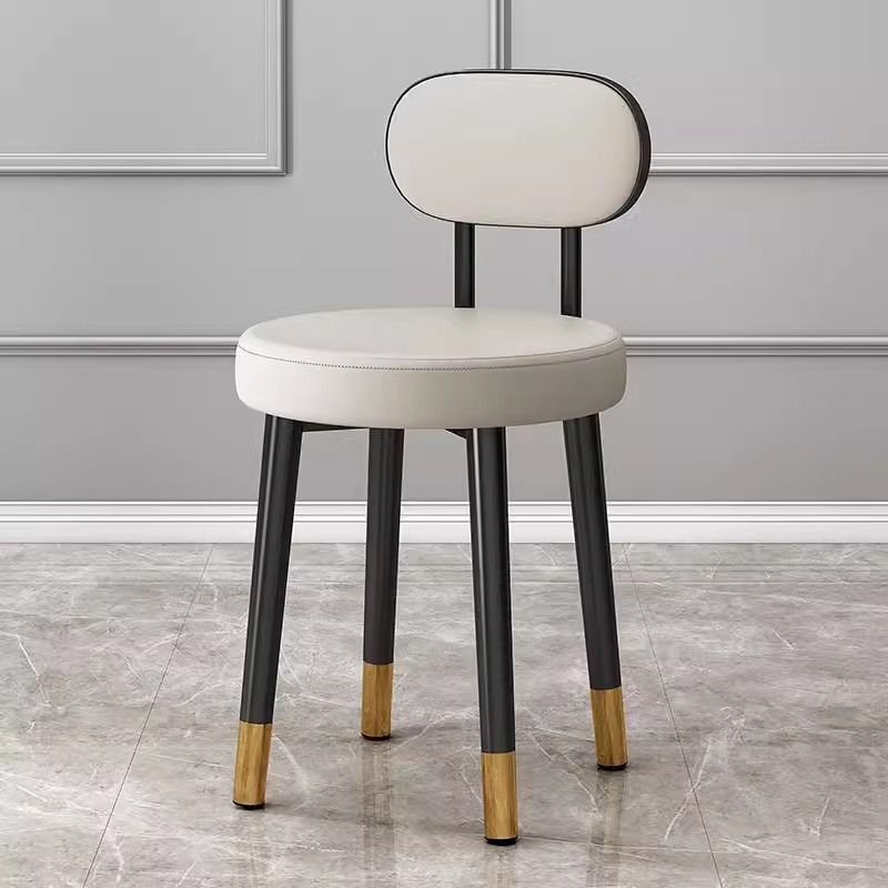 Casa ligera de lujo red alta sensación taburete redondo moderno simple manicuría silla de vestir respaldo de la chica dormitorio maquillaje de cama