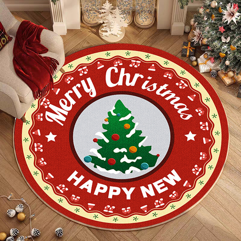 国境を越えた丸いクリスマスカーペットは汚れに強いので、クリスタルカーペットのリビングカーペットの秋冬耐摩耗性滑り止めカーペットを管理しやすい|undefined
