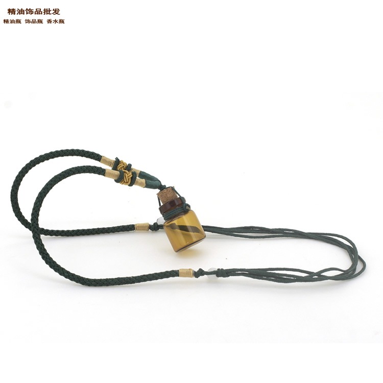 精油饰品网2ml茶色瓶直绑绿色双扣绳项链3.jpg