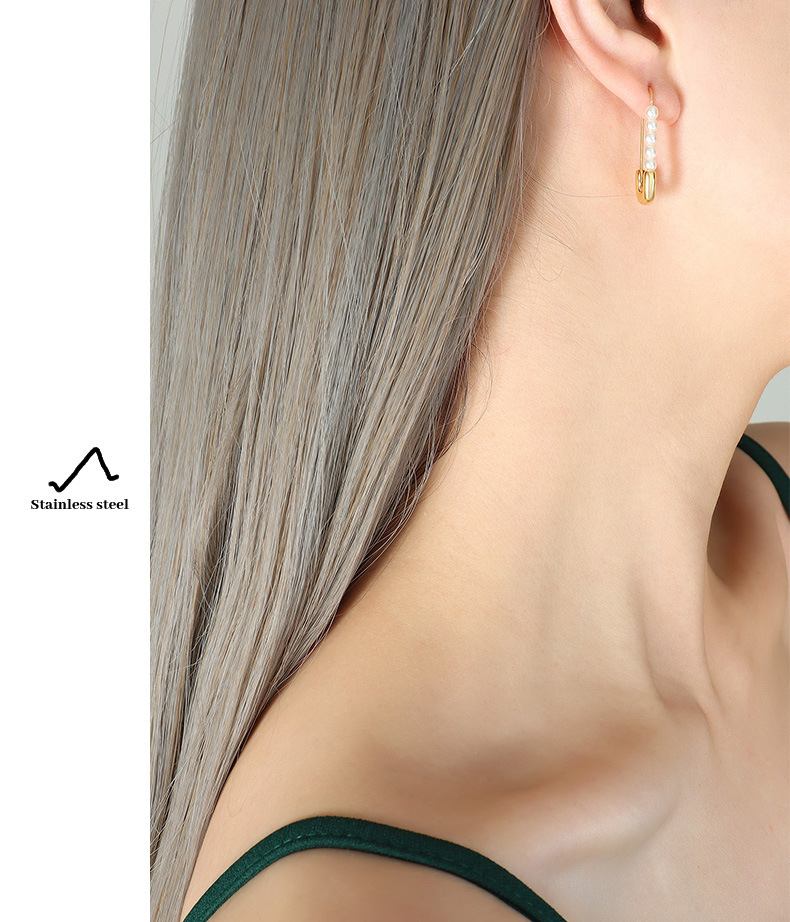 Daily Occasion 304 Stainless Steel Material PVD Coated Real Gold Plated 18K Gold Solid Color 304 Stainless Steel Fashion Waterproof Non Tarnish Earrings
