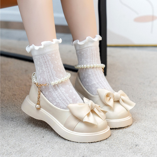 Children's leather shoes for girls, suitable for spring and autumn, little princess casual and versatile student performance shoes, girl princess style, soft soles, children's single shoes