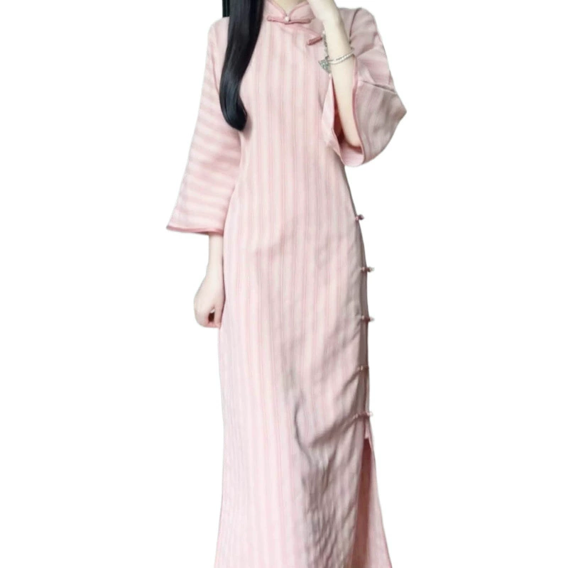 Green summer lightweight retro cheongsam