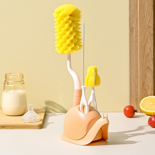 Infant sponge bottle brush, nipple brush, artifact kitchen cleaning brush, straw brush, wide diameter cup brush, can be wholesaled