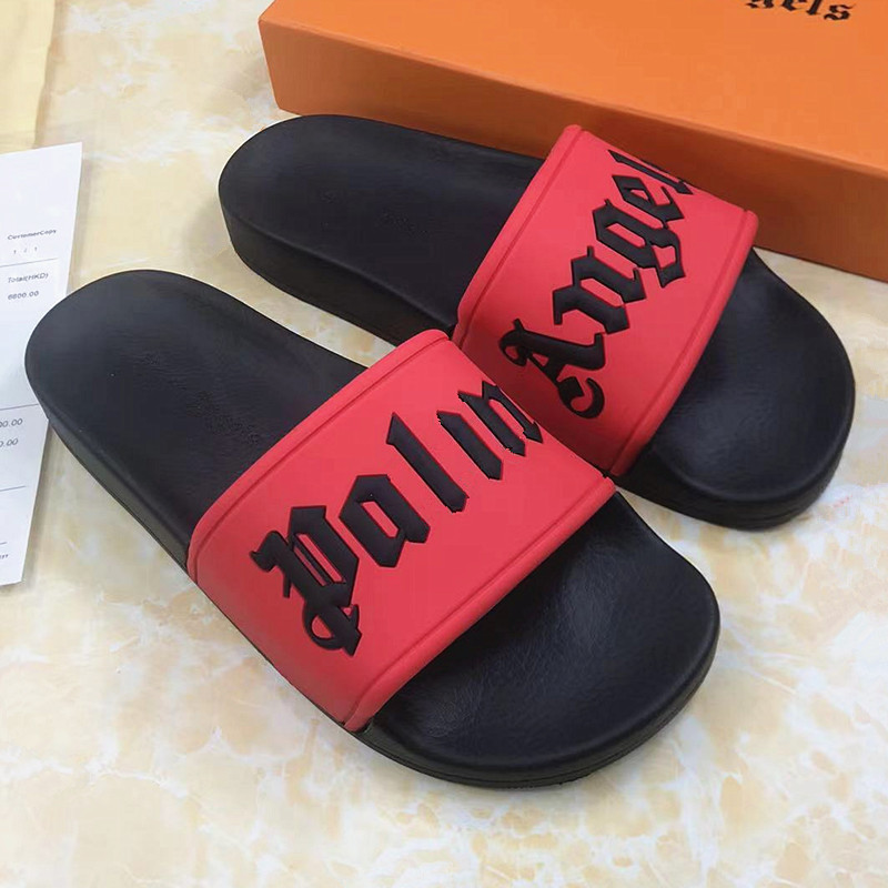 Cambodia Vietnamese High-End Outer Wear Palm Beach Slippers for Men and Women 2025 Summer Letter Graffiti Print Angel Slippers