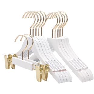 Pure white children's clothes hanger clothing store special logo wholesale children's pants clip clothing hanging baby children's clothing support non-slip
