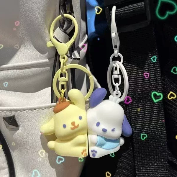 Sanrio Kulomi Melody High Beauty Value Magnet Keychain Pendant Student Couple Girlfriend Gift Ins Style