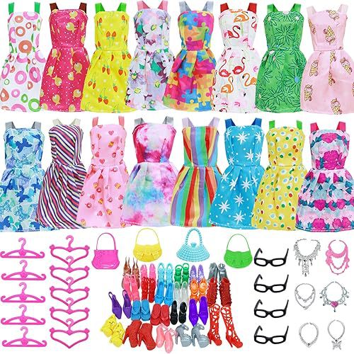 30cm doll dress set, dress, princess dress, necklace, shoes, doll girl toy, cross-border e-commerce.