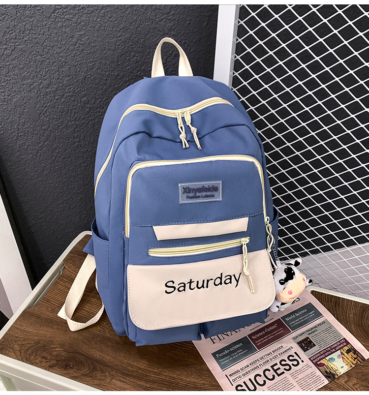 Schoolbag Female Korean High School Student Multi-layer Large-capacity Backpack Grade Five, Grade Six Junior High School Student Versatile Ins Backpack display picture 8