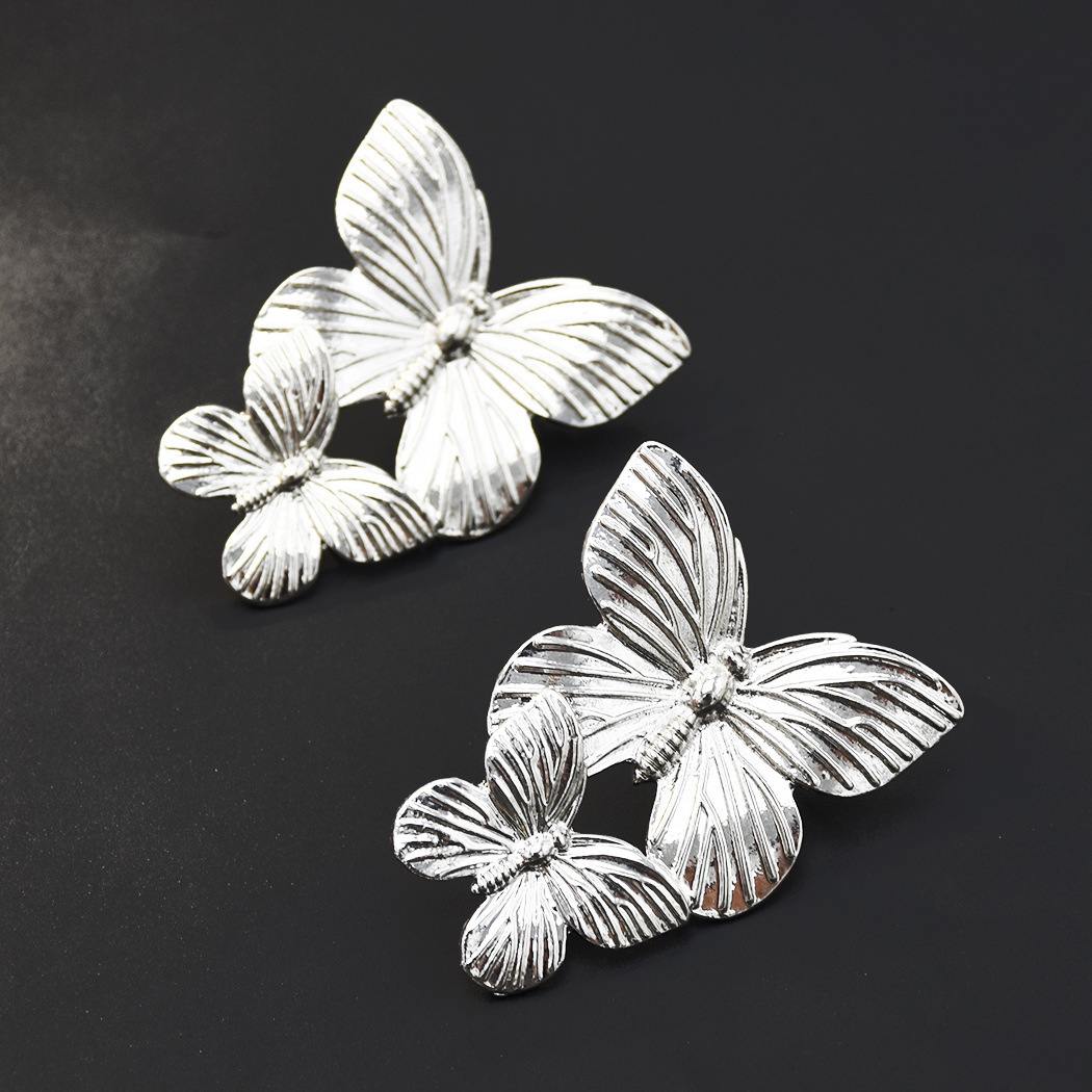 Stylish Gold and Silver Earrings