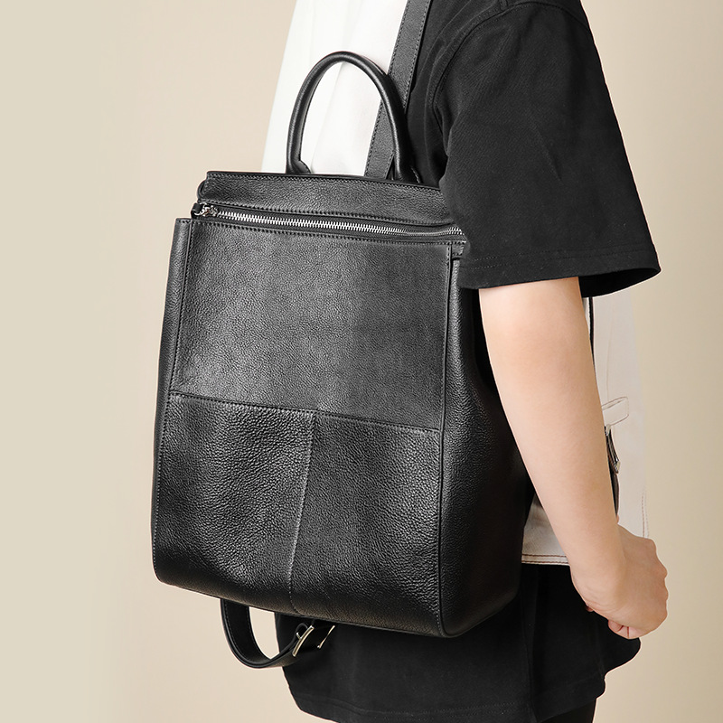 2025新款女士双肩包真皮包包手提轻便百搭牛皮包批发头层牛皮背包