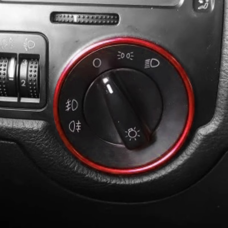 Suitable for Volkswagen Magotan Sagitar Golf POLO Lavida automatic headlight switch decorative ring interior modification