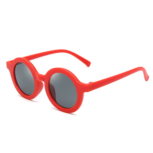 Korean children's cartoon sunglasses, round frame UV protection baby sun glasses candy color sunglasses