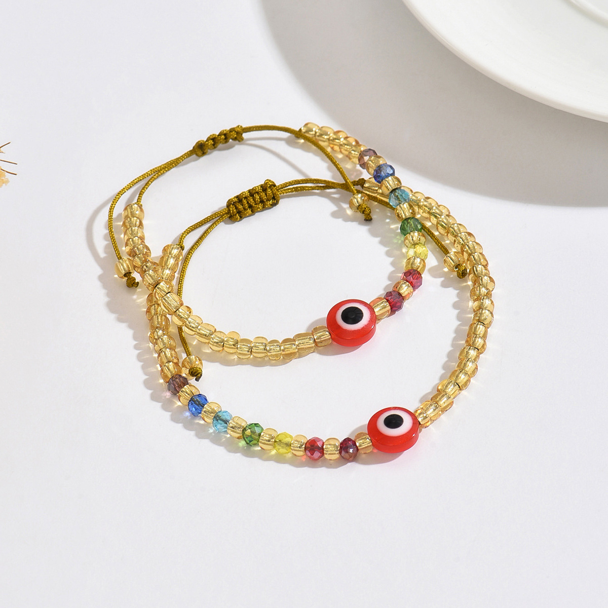 Bracciale filo rosso occhio greco protezione gioiello_voghion.com