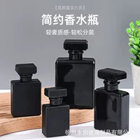 Фабрика оптом спот духи стеклянная бутылка высокого класса полный черный 50ml100ml пресс-спрей квадратная разливочная бутылка