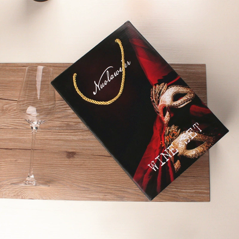 Crystal wineglass, glass gift box