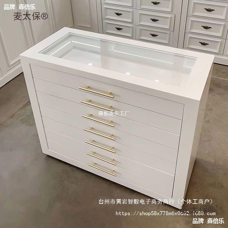 中岛柜斗柜衣帽间收纳柜饰品柜台服装店双面柜珠宝展示柜烤麦太保