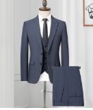 Traje Formal de Hombre Set de 3 Piezas de Algodón con Solapa Chal para Escenario y Bodas