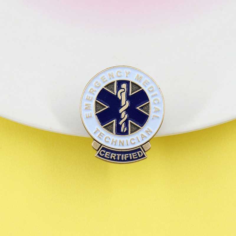 Vintage Snake Stick Logo Badge Medical Student Nursing Nurse Brooch Collar Accessories