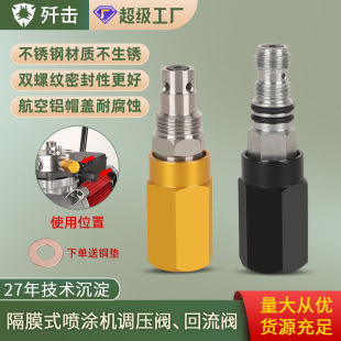 Jet Airless Spray Machine Return Valve Accessories Pressure Regulating Valve Pressure Relief Valve Sealing Ring Gasket Diaphragm Spray Paint Machine