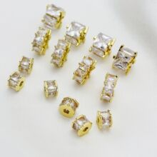 18k14k����ɫ΢���ķ��ʯ����Ͱ����Ʒ����ֹ�diy������������