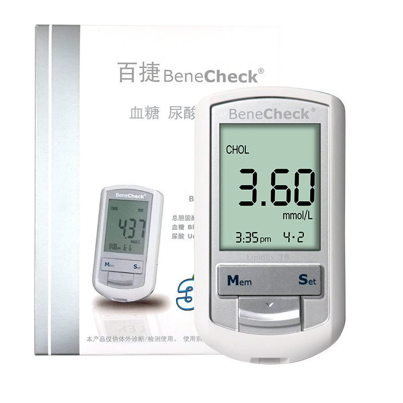 Тайвань Baijie монитор мочевой кислоты, холестерина и глюкозы в крови Bluetooth-прибор для обнаружения точный домашний анализатор