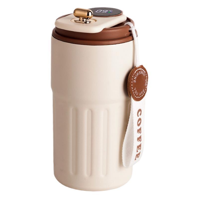 Taza de café inteligente montada en automóviles con alta visualización de temperatura de taza de agua 316 taza de acero inoxidable con inscripción fija de regalo
