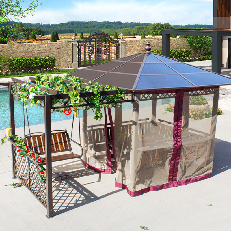 Leyao Pavilion uva rack swing_gauze cortina