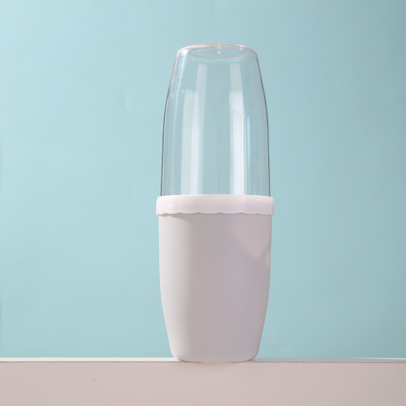 Einfacher Haushaltsbehälter Zahnpasta, tragbares Reiseset für Paare, Etui, Aufbewahrungsbecher für Zahnbürsten_voghion.com