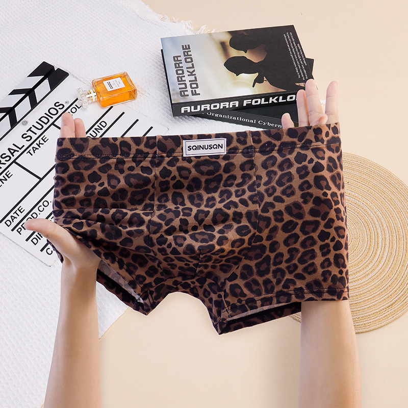 Sqinusqn/Lionino Men's Underwear Leopard Print Sexy Fashion Men's Boxer Briefs Antibacterial Boxer Shorts Sqinusqn/Lionino Men's Underwear Leopard Print Sexy Fashion Men's Boxer Briefs Antibacterial Boxer Shorts