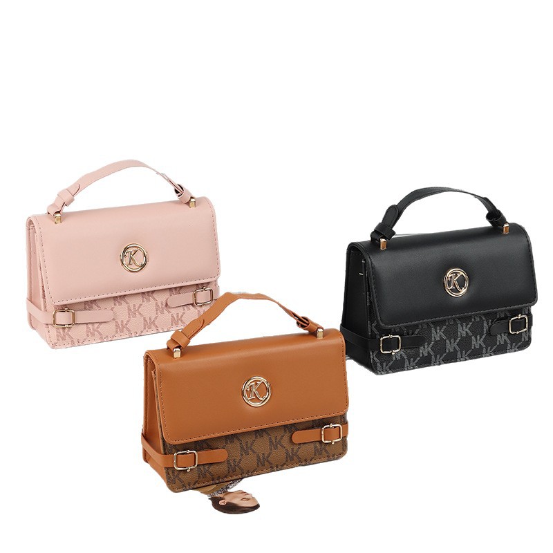 2025 nuevo estilo retro patrón de color bolso cuadrado pequeño bolso de hombro de nicho de gran capacidad bolso de mensajero de elemento étnico