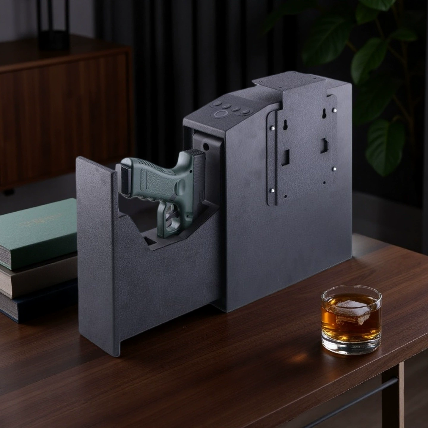 Сейф для пистолета для домашнего использования, новая модель, с кодовым замком, огнеупорный, с замком по отпечатку пальца, для хранения оружия и ценностей