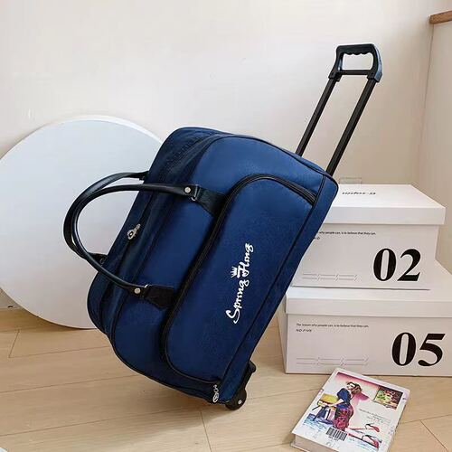 Large Capacity Wheeled Suitcase Short Trip Carry-on Bag for Men and Women Travel Folding Storage Bag with Wheels and Handle