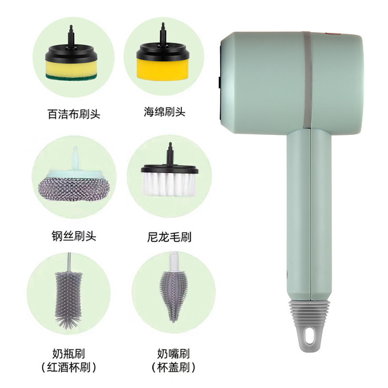 Cocina hogar eléctrico cepillo de limpieza plato cepillo olla artefacto de carga cepillo multifuncional cepillo de botella cepillo de la Copa cepillo de zapatos