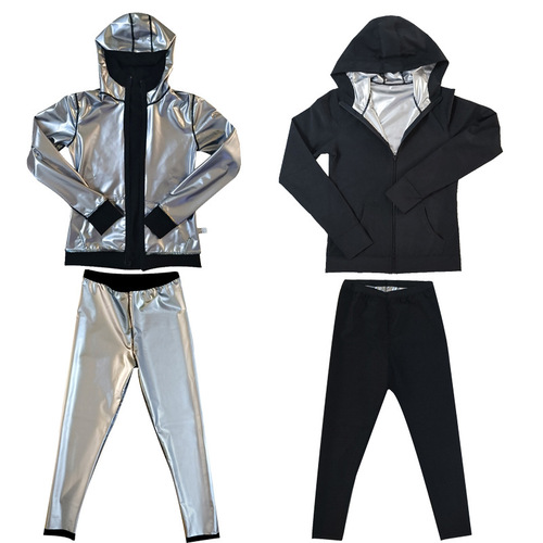 Cross-border sweaty yoga clothing silver-coated zipper fitness sweatshirt women's sports fitness training clothing outer wear suit clothing