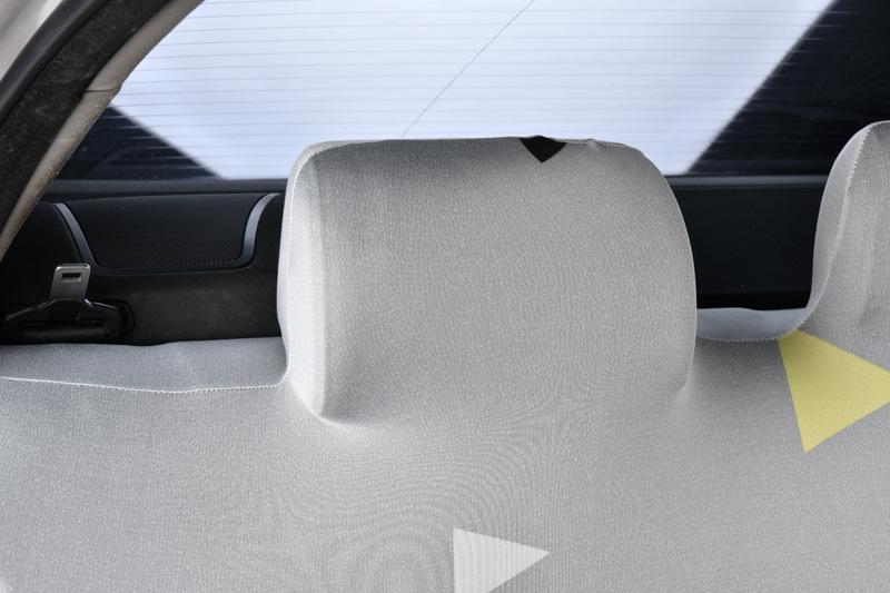 Car rear seat cover set with elastic backrest cover, cushion cover, fabric anti-slip thin model, universal for all seasons