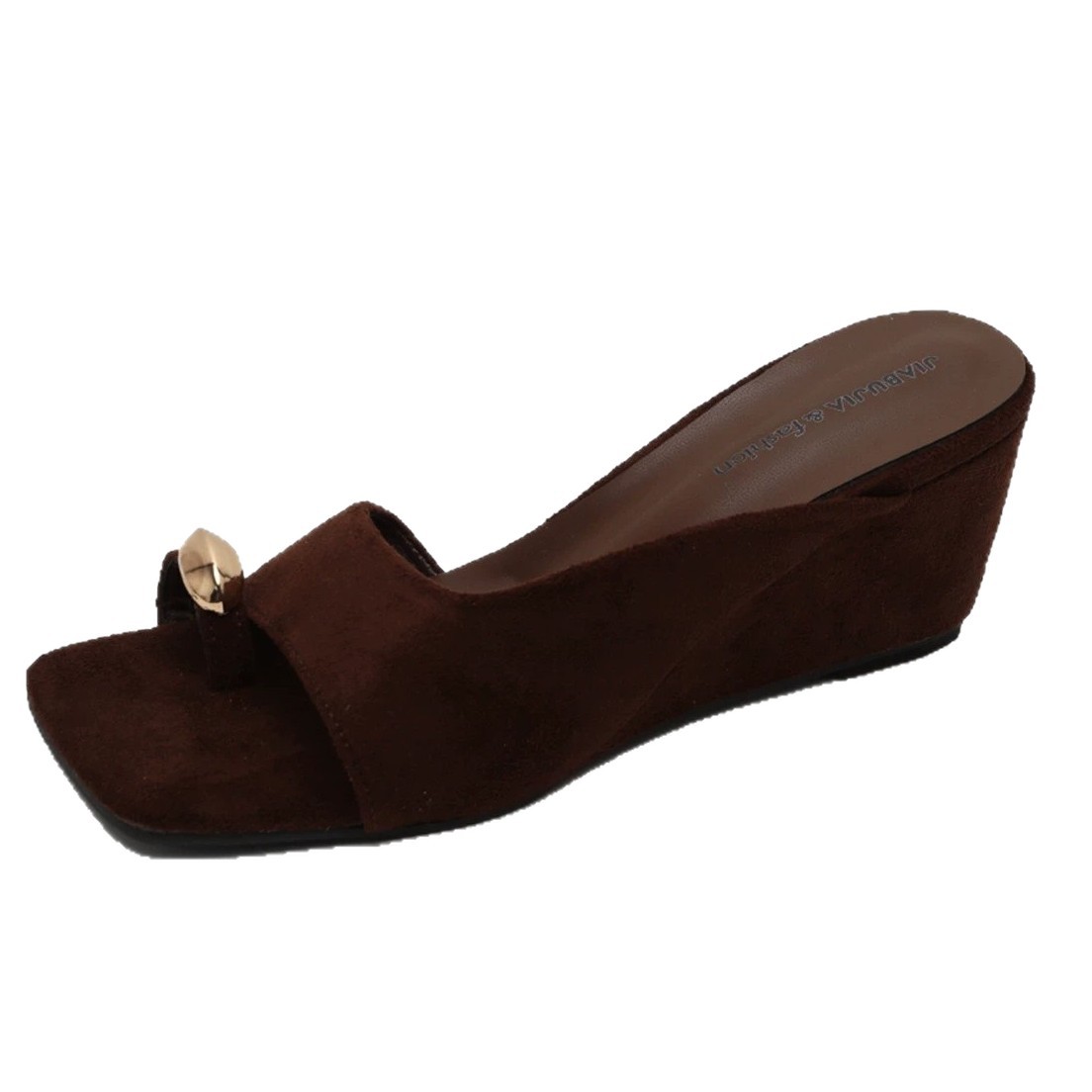 2026 temperamento francés tacones cuadrados con zapatillas de dedo de punta de verano moda metal retro zapatillas casuales image 5