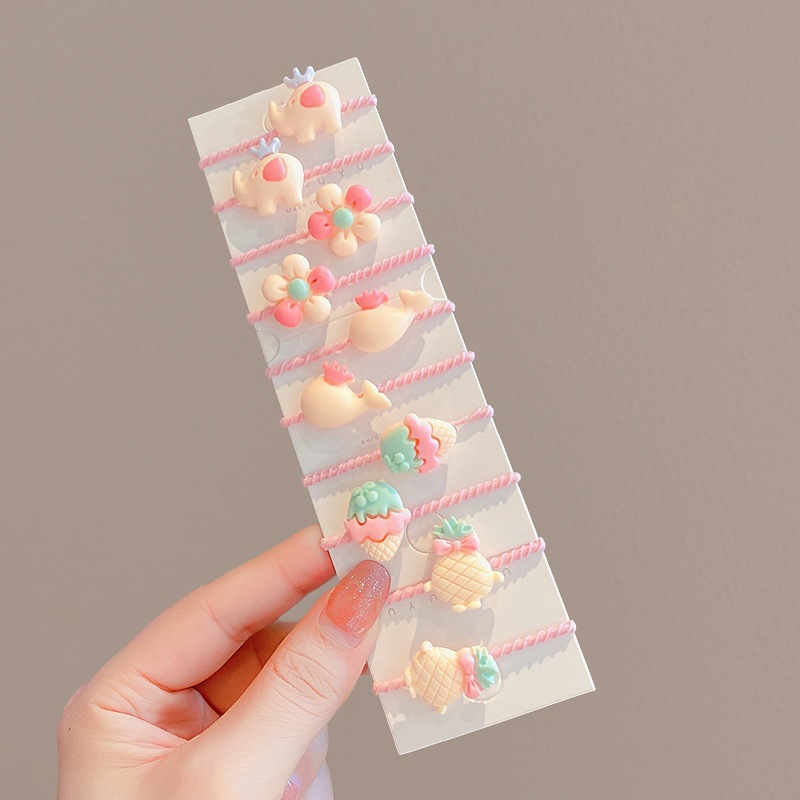 Banda de pelo de pulgar lindo para niños accesorios de corbata de pelo de bebé cuerda de pelo de bebé niña alta elástica no duele el cabello tocado de banda de goma