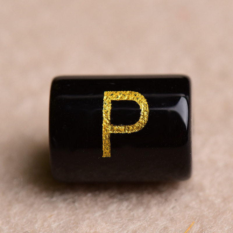 Stoving Varnish Design 1 Piece Glass Letter Satin DIY Jewelry Accessories Beads