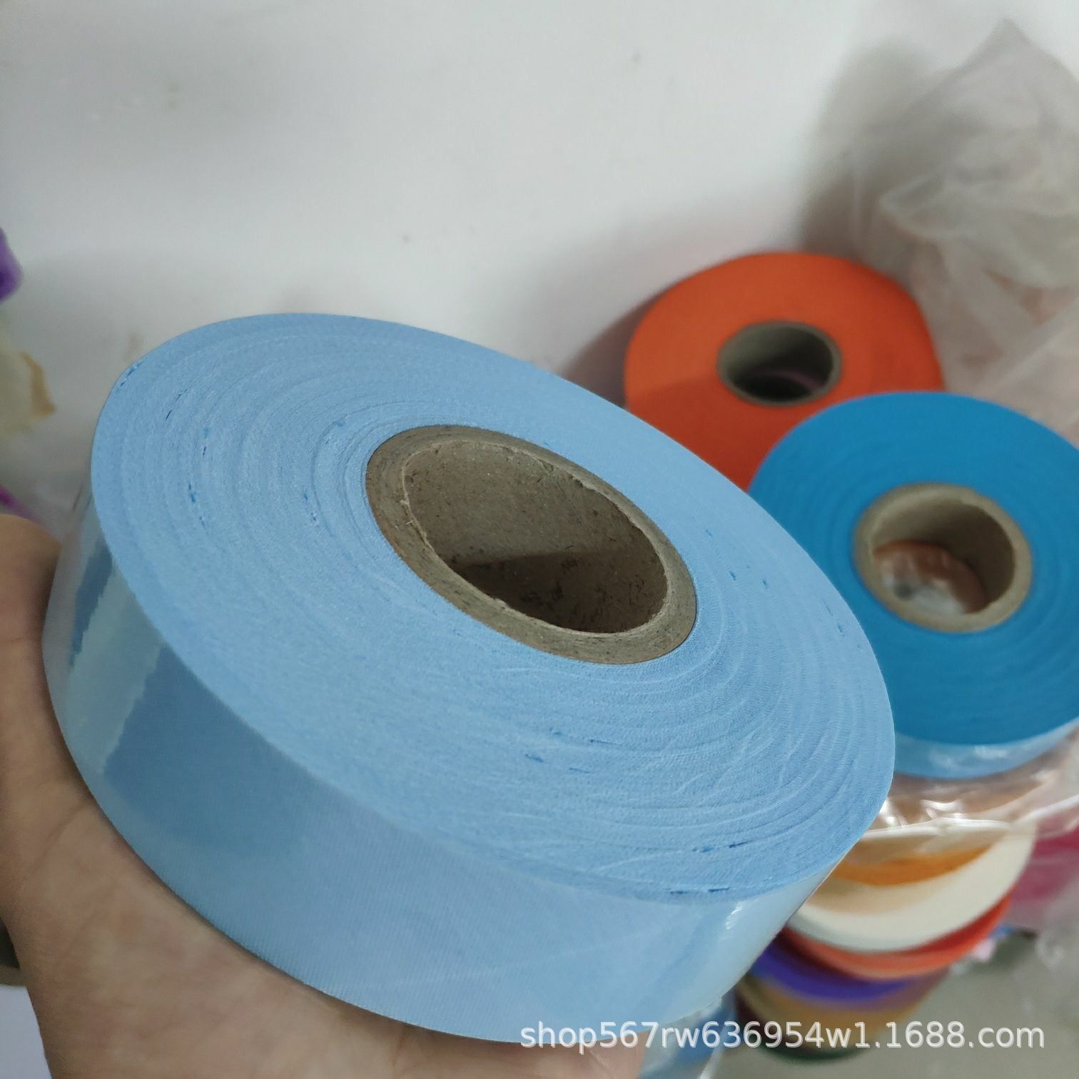 En stock venta al por mayor sarta de poliéster 3,0 cm borde tira de envoltura borde tira de tela con cortina delantal impermeable