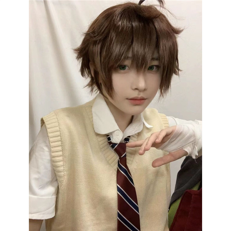 Love, Chunibyo & Other Delusions! cosplay of Yuuta Togashi in a hoodie, Japanese boyish style cosplay anime world.