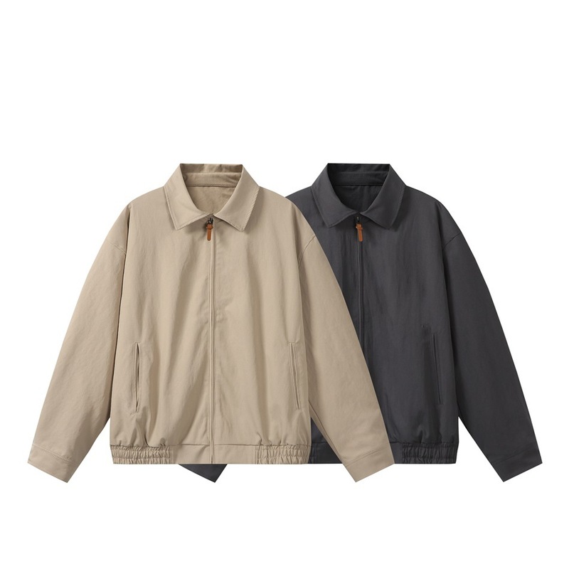 YANSANXIA春秋新款时尚潮牌宽松翻领教练夹克男工装外套衣服JK602|undefined
