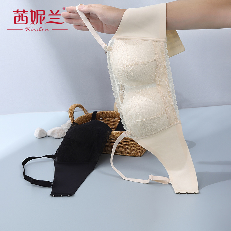 Qinilan 39161 Mulberry Silk Underwear Tube Top Women's Summer Thin Push-Up Wireless Wrapped Chest Anti-Light Bra Qinilan 39161 Mulberry Silk Underwear Tube Top Women's Summer Thin Push-Up Wireless Wrapped Chest Anti-Light Bra