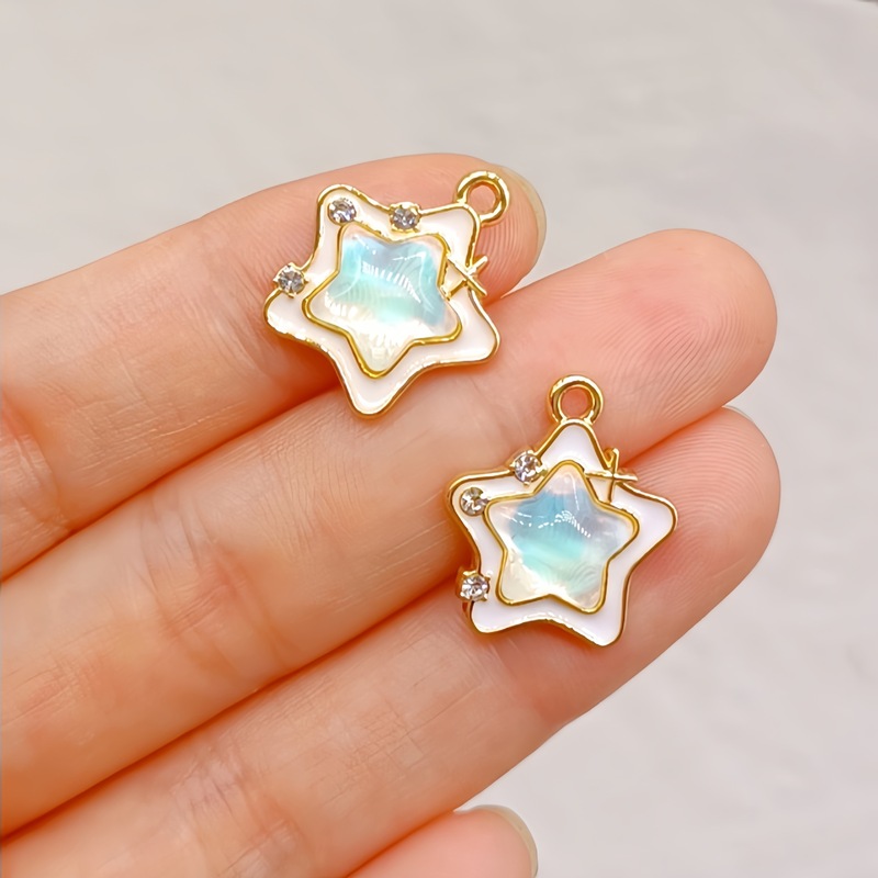 太阳花星星月亮爱心天使合金吊坠diy手工串珠耳环手链项链配件材|undefined