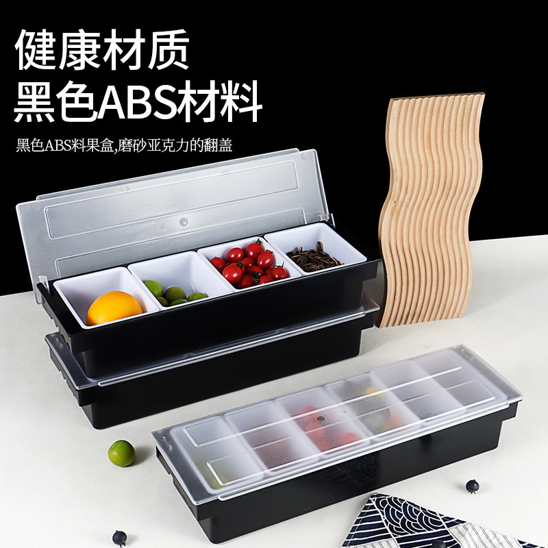 Caja de frutas de bar, tienda de té de leche, caja de frutas Gedooge, caja de condimento, caja de frutas de bar, caja de decoración de cócteles