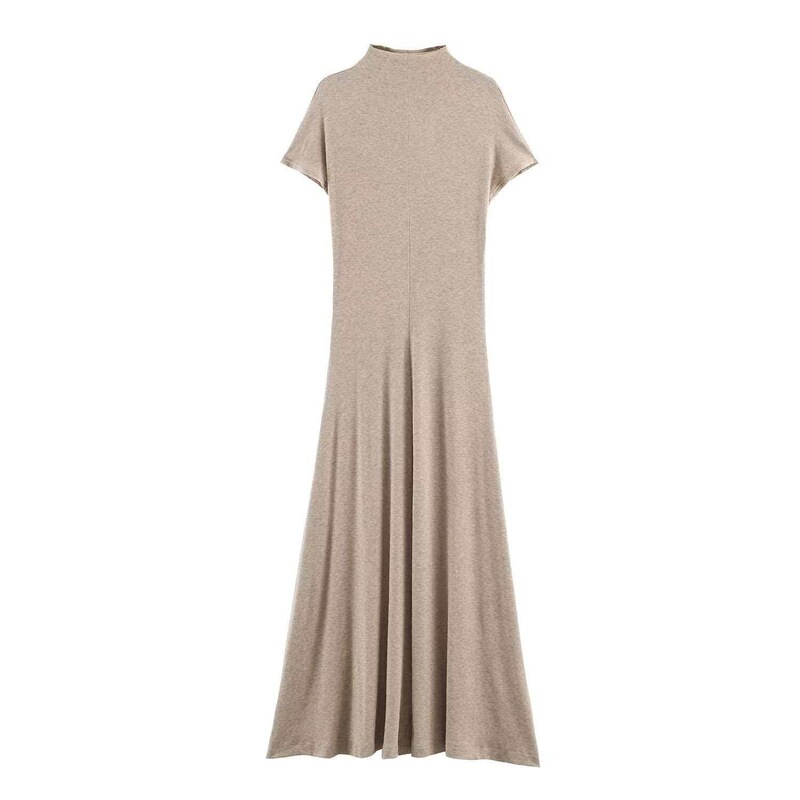 Kaopu Za Popular Aliexpress High-Neck Loose Casual Ultra-Long Dress Summer Foreign Trade Women's Clothing Za Cross-Border Europe Kaopu Za Popular Aliexpress High-Neck Loose Casual Ultra-Long Dress Summer Foreign Trade Women's Clothing Za Cross-Border Europe