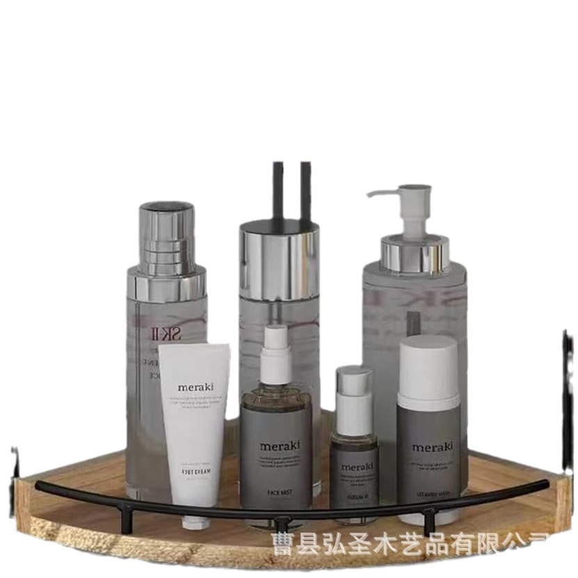 Estante de madera multicapa Estante de limpieza de artículos de tocador de baño Estante de almacenamiento de cosméticos Estante de almacenamiento de suministros de cocina