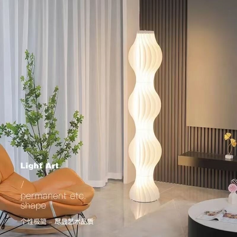 Grass-Skirt Floor Lamp for Living Room and Bedroom, Energy-Saving Lamp by the Sofa, Trendy Standing Lamp, Decorative Minimalist Ambiance Light