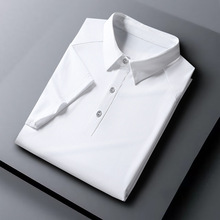 2402款夏季薄款中老年男式Polo衫夏季冰丝短袖男式半袖翻领L-9XL