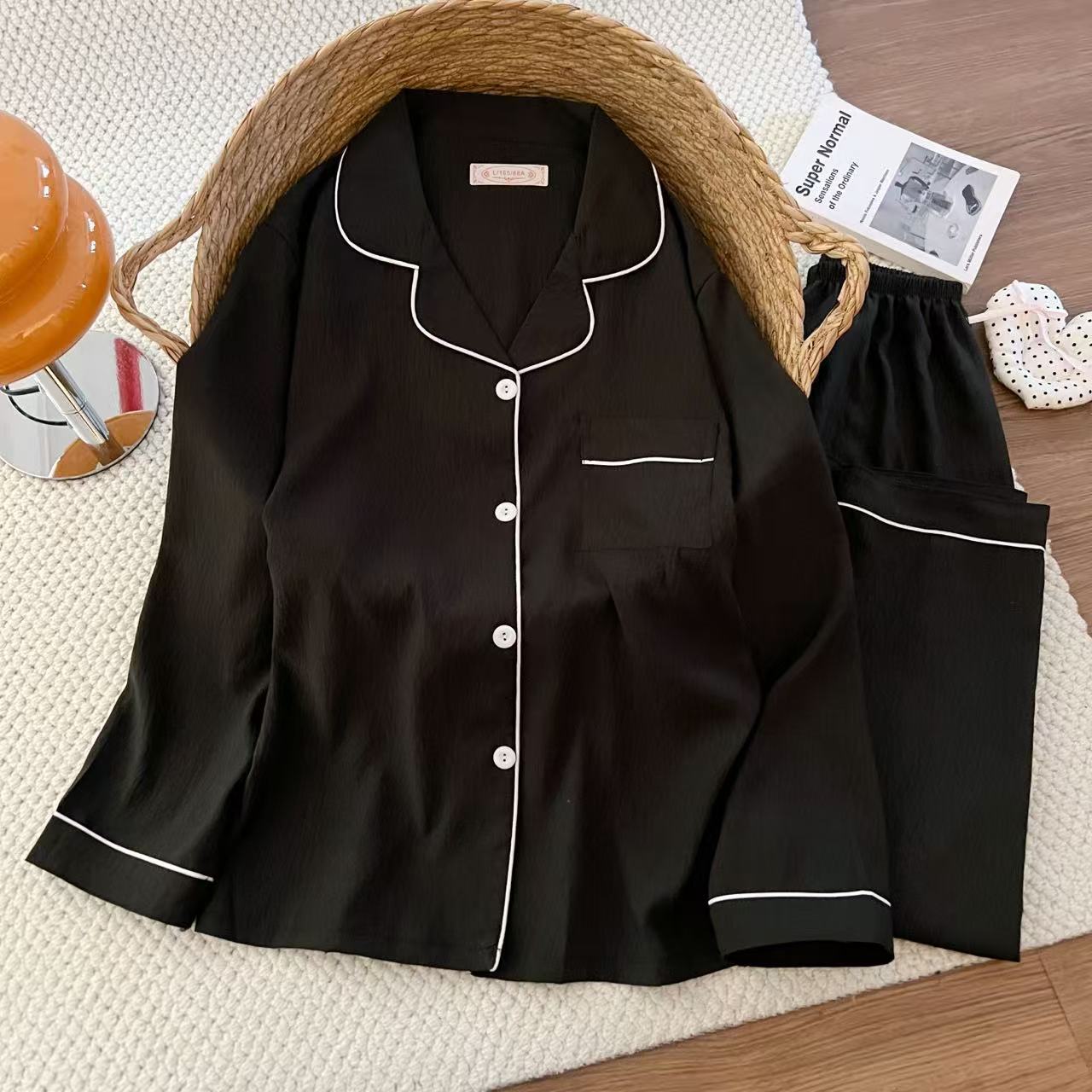 Cartoon al por mayor transfronterizo nubes de algodón pantalones de manga larga pijamas cardigans dulces de alto valor de ropa de hogar conjunto de ropa exterior